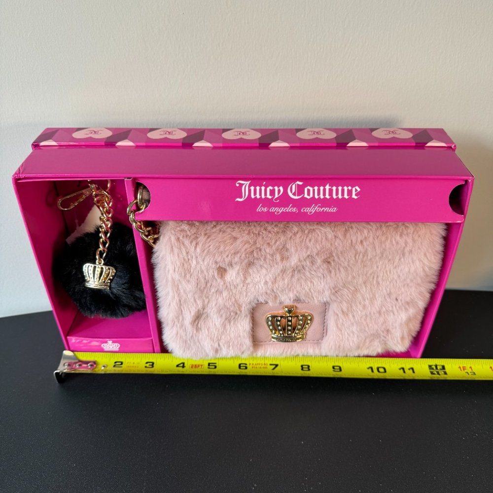 Juicy Couture Blush Pink Flap Crossbody & Keychain Gift Box Set - Brand New - Picture 6 of 7